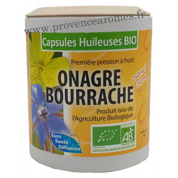 Capsules d'huile d'ONAGRE BOURRACHE Phytofrance