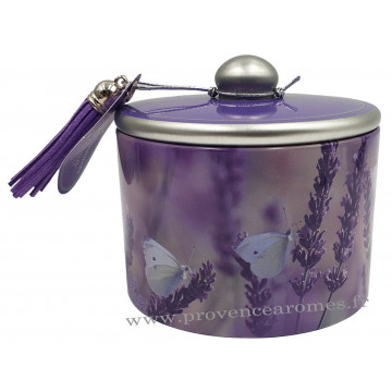 Boîte de bonbons à la lavande fine de Provence déco Papillons Lavande Esprit Provence