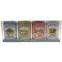 Coffret 4 petites Boîtes Herbes de Provence - Herbes Salades - Pizza - Poissons déco rétro Esprit Provence