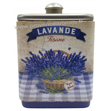Lavande tisane de Provence Boîte empilable déco rétro Esprit Provence