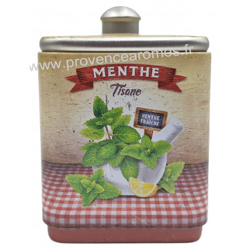 Menthe tisane de Provence Boîte empilable déco rétro Esprit Provence