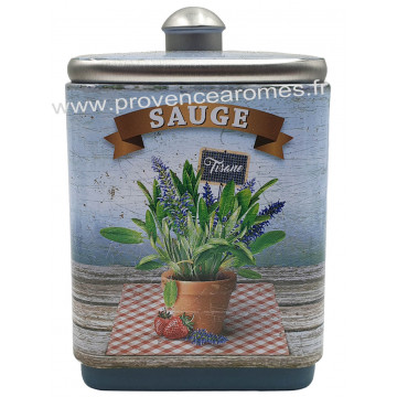 Sauge tisane de Provence Boîte empilable déco rétro Esprit Provence