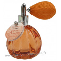 Eau de toilette FLEUR D'ORANGER 60 ml flacon facettes rétro avec poire Esprit Provence