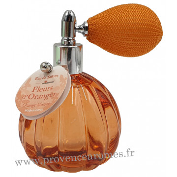 Eau de toilette FLEUR D'ORANGER 60 ml flacon facettes rétro avec poire Esprit Provence