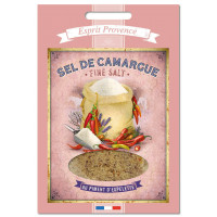 Sel de Camargue au piment d'Espelette 120 gr Recharge pour Boîte saupoudreur déco rétro Esprit Provence