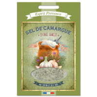 Sel de Camargue au Thym et à l'Ail 120 gr Recharge pour Boîte saupoudreur déco rétro Esprit Provence