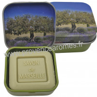 Boîte et savon d'invité Olive déco Olivier Esprit Provence