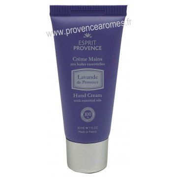 Crème mains aux huiles essentielles Lavande de Provence 30 ml Esprit Provence