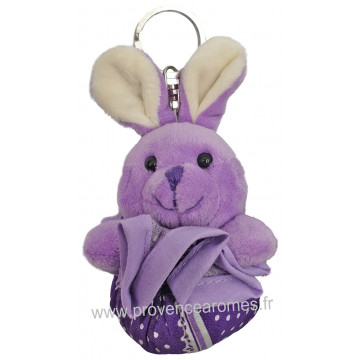 Porte-clés Lapin pochon fleurs de Lavandin de Provence modèle 3 Esprit Provence