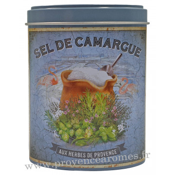 Sel de Camargue aux Herbes de Provence Boîte saupoudreur déco rétro Esprit Provence