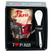 Mug avec cuillère Mug PARIS MOULIN ROUGE déco rétro