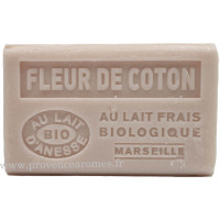 Savon Fleur de coton au lait d'ânesse frais Bio 125 gr