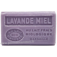 Savon Lavande Miel au lait d'ânesse frais Bio 125 gr
