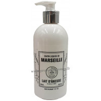 Savon liquide de Marseille au lait d'ânesse Bio flacon pompe 500 ml