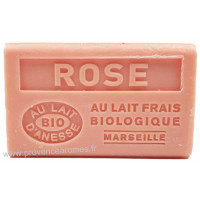 Savon Rose au lait d'ânesse frais Bio 125 gr