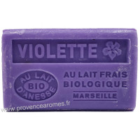 Savon Violette au lait d'ânesse frais Bio 125 gr