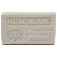 Savon Musc Blanc au lait d'ânesse frais Bio 125 gr