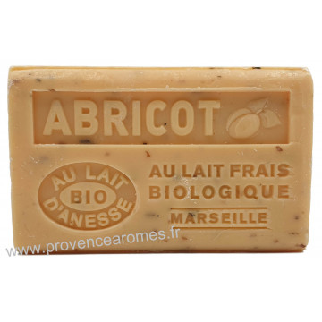 Savon Abricot exfoliant au lait d'ânesse frais Bio 125 gr