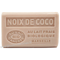 Savon Noix de Coco au lait d'ânesse frais Bio 125 gr