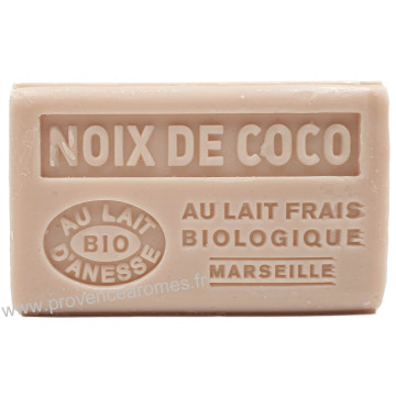 Savon Noix de Coco au lait d'ânesse frais Bio 125 gr