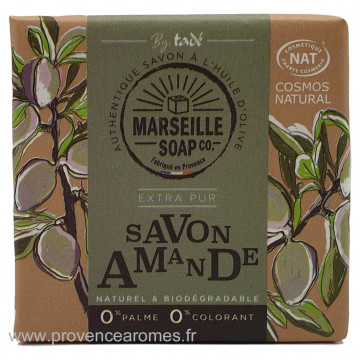 SAVON DE MARSEILLE AMANDE Tadé 100 g CERTIFIÉ COSMOS NATURAL