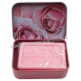 Boîte et savon 60 g Rose déco roses Esprit Provence