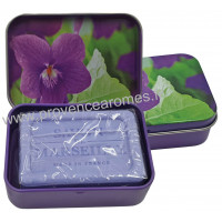 Boîte et savon 60 g Violette déco violettes Esprit Provence
