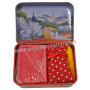 Boîte savon 60 g Coquelicot et sachet de lavande déco paysage coquelicots Esprit Provence