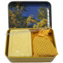 Boîte savon 60 g mimosa et sachet de lavande déco fleurs de mimosa Esprit Provence