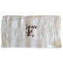 Serviette 50 x 100 brodée personnalisée initiale lettre F