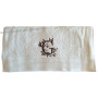 Serviette 50 x 100 brodée personnalisée initiale lettre G