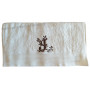 Serviette 50 x 100 brodée personnalisée initiale lettre J 