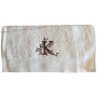 Serviette 50 x 100 brodée personnalisée initiale lettre K