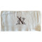 Serviette 50 x 100 brodée personnalisée initiale lettre N