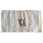 Serviette 50 x 100 brodée personnalisée initiale lettre 