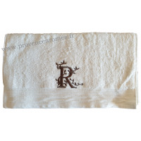 Serviette 50 x 100 brodée personnalisée initiale lettre 