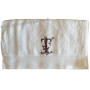 Serviette 50 x 100 brodée personnalisée initiale lettre 