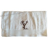 Serviette 50 x 100 brodée personnalisée initiale lettre Y 