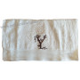 Serviette 50 x 100 brodée personnalisée initiale lettre 