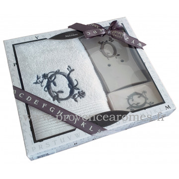 Coffret cadeau personnalisé initiale lettre O