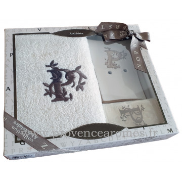 Coffret cadeau personnalisé initiale lettre P