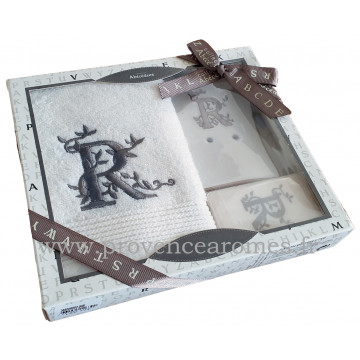 Coffret cadeau personnalisé initiale lettre R