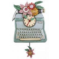 Horloge Machine à écrire rétro à balancier déco vintage Allen designs
