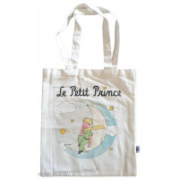 Sac Coton avion LE PETIT PRINCE sur la lune