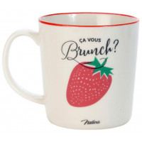 Mug blanc ÇA VOUS BRUNCH ? Natives déco rétro vintage