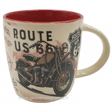 Mug ROUTE 66 BIKE MAP déco rétro vintage