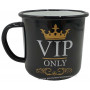 Mug émaillé VIP ONLY déco rétro vintage