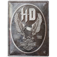 Plaque métal Harley Davidson métal Eagl 40 x 30 cm déco rétro vintage