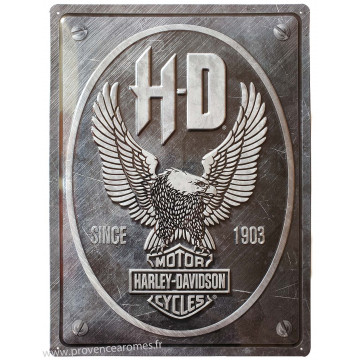 Plaque métal Harley Davidson métal Eagl 40 x 30 cm déco rétro vintage