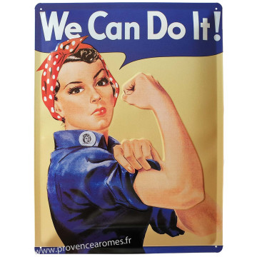 Plaque métal plaque métal We can do it ! 40 x 30 cm déco rétro vintage